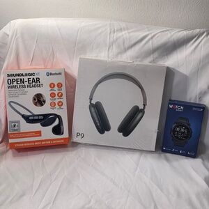 BUNDLE (Green P9 Wireless Headphones + SoundLogic OpenEar + Smart Watch)